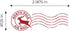 North Pole Self Inking Stamp, 13/16" x 2 3/16" Reindeer Rubber Stamp, Red Ink Christmas Letter Imprint