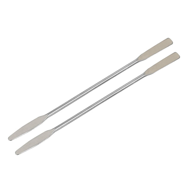 2 PCS Stainless Steel Lab Spatula - Mini Double-Ended Spatula for Laboratory Use, Micro Shovel, Tapered Arrow End