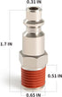 Industrial Air Plug, 1/4" Body Size, 3/8" NPT Male Pneumatic Plugs, Air Compressor Accessories Fittings(10-PACK) by ChillWaves