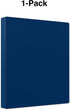STAPLES 1Inch 3Ring 3Pack Economy NonView Binder, Navy Blue, Round Rings, Durable Lightweight Design for School