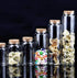 10Pcs 40ml Glass Test Tubes with Cork Stoppers, Clear Flat Borosilicate Bottles for Beads Candy Storage