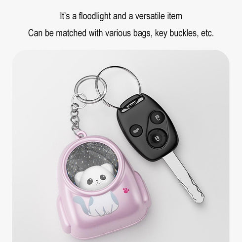 Generic Mini Cat Keychain Flashlight Portable LED Torch for Kids Cute Cartoon Animal Floodlight Pendant Accessory