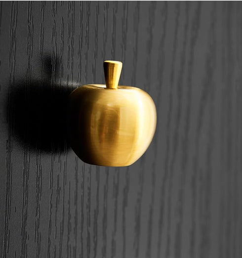 Generic Personalized creative solid brass apple knob drawer shoe cabinet cupboard wine Bedside table dresser door