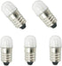 10pcs E10 LED Bulbs, 12V Cool White Miniature Screw LED Lamps, 0.5Watts, 65Lm, 12 Volt