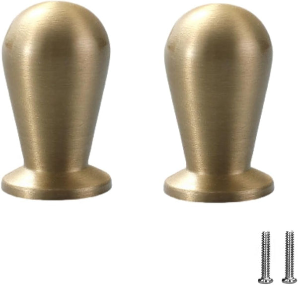 SANCHAKOU Handles Knobs 2Pcs Wardrobe Door Round Single Hole Gold Bedside Table Full