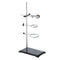 PATIKIL 20 Inch Lab Stand Set with Clamp, 1 Flask Clamp & 2 Retort Rings for Chemistry Laboratory, Black Support