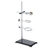 PATIKIL 20 Inch Lab Stand Set with Clamp, 1 Flask Clamp & 2 Retort Rings for Chemistry Laboratory, Black Support