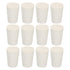 MECCANIXITY Rubber Tapered Plug, 12 Pieces, 14mm to 19mm Solid Test Tubes, White