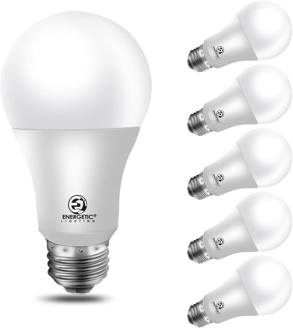 Energetic LED Light Bulbs, 6-Pack, 100 Watt Equivalent, Warm White 3000K, 1600lm, 13.5W Dimmable, UL Listed