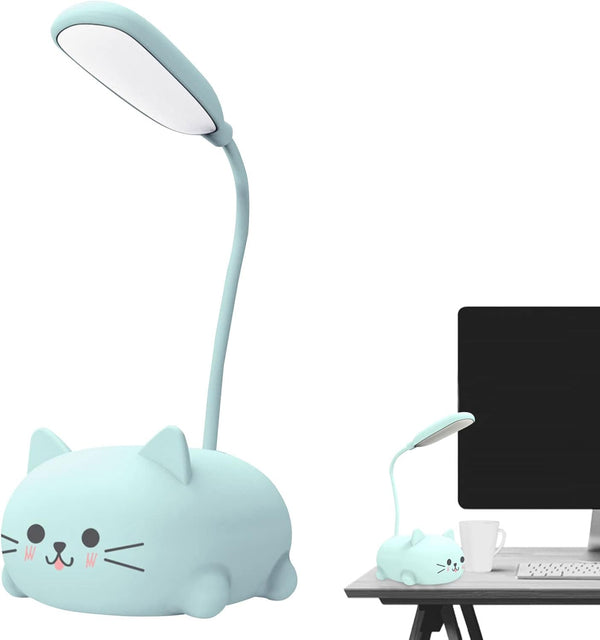 Hoghaki Cute Kids Desk Lamp, LED Desk Lamp for Kids, Cute Cat Lamp