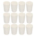 MECCANIXITY Rubber Tapered Plug 15mm to 20mm Solid Test Tubes Bungs, White, 12 Pieces