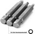Mesee 9Pcs Square Head Screwdriver Bits, 1/4 Inch Hex Shank, S2 Steel Magnetic Set, 50mm Length
