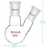 StonyLab 50ml Heavy Wall 2 Neck Round Bottom Flask with 19/22 Center and Side Standard Taper Joint