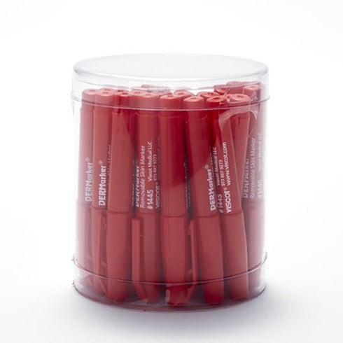 Mini EZ Removable Ink Skin Marker, Red, 30 Pack