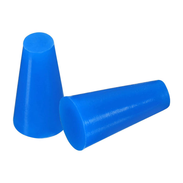 MECCANIXITY Silicone Rubber Tapered Plug 5mm to 9mm Solid Blue for Laboratory Use - 15 Pieces