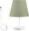 GOODOLD Sage Green Solid Table Lamp for Bedroom, 3 Lighting Modes LED Bedside