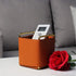 Leather Pencil Holder Desktop Organizer Iron Art Desktop Makeup Brush Remote Control Storage Box Office Pen Holder for Desk Brown by Kelendle