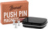 Magnetic Push Pins for Refrigerator, 16pcs Brushed Nickel for Office, Whiteboard, Map Magnets
