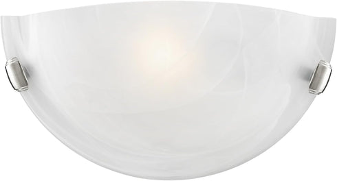 4271-91 1 Livex Lighting Home Basics Light Brushed Nickel Wall Sconce with White Alabaster Glass