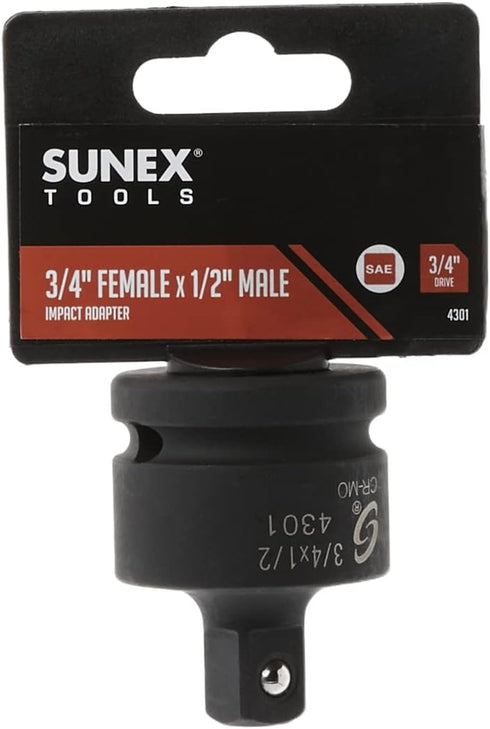 SUNEX TOOLS 4301 3/4-Inch Female to 1/2-Inch Male Impact Socket Adapter