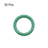 uxcell Fluorine Rubber O-Rings, Pack of 30 FKM Seal Gasket for Machinery Plumbing, 10mm OD 7mm ID 1.5mm Width, Green