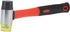 Rubber Mallet Hammer Double Faced Soft Mallet, 40mm Diameter with 10.4" Soft Fiberglass Handle