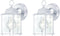 WISBEAM 2 Packs White Outdoor Wall Lantern, Black Exterior Waterproof Wall Sconce