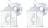 WISBEAM 2 Packs White Outdoor Wall Lantern, Black Exterior Waterproof Wall Sconce