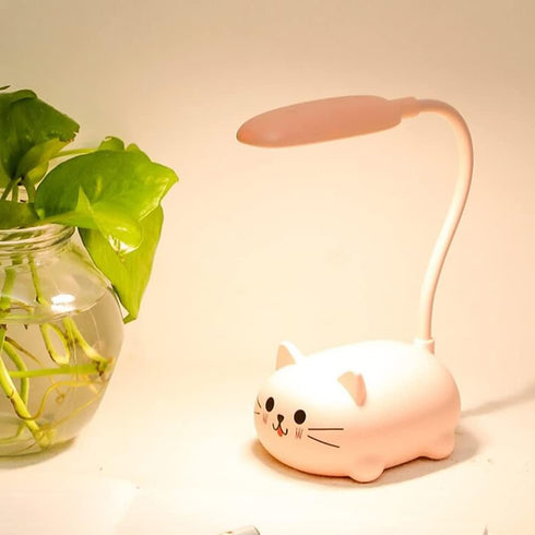 soputry Mini Cat USB Lamp, Kawaii Desk Lamp with USB Charging Port,