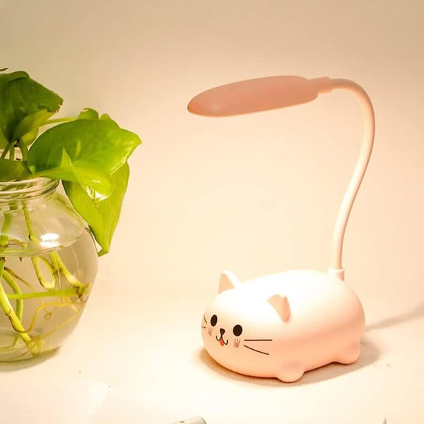 soputry Mini Cat USB Lamp, Kawaii Desk Lamp with USB Charging Port,