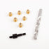 E-Z LOK 400-428 Threaded Inserts for Wood - Brass Installation Kit with 1/4-28 Knife Thread Inserts