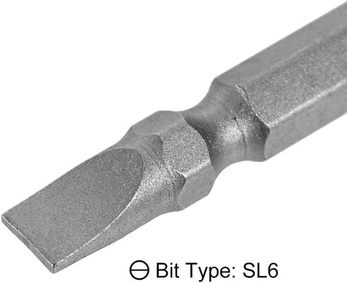 uxcell 2 Pcs PH2/SL6 Magnetic Double Ended Screwdriver Bits, 1/4 Inch Hex Shank, 2.56-inch Length