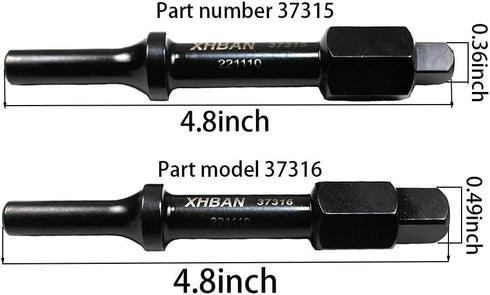 37315 Pneumatic Bolt Breaker, 3/8" & 37316 1/2", for Removing Stubborn Fasteners, Torx Bolts, Nuts