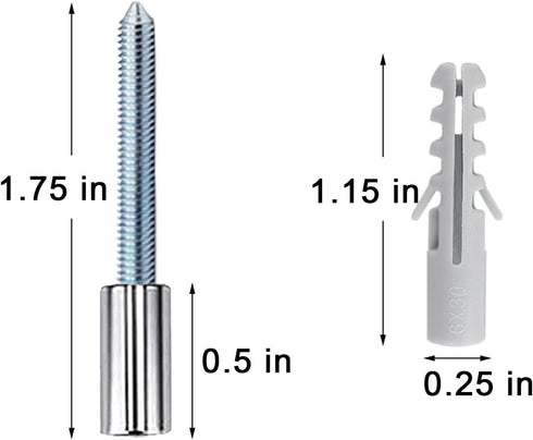 Hardware Set for House Numbers Screws, Modern Floating Address Numbers Mounting System Parts