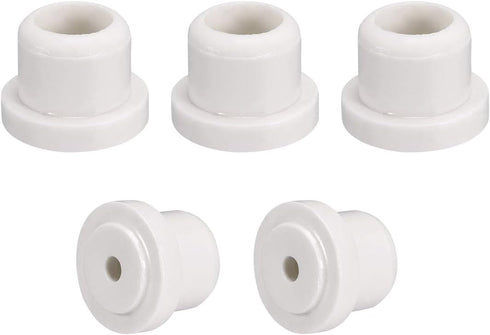 uxcell 5pcs 6.2mm Hole Dia Ceramic Insulator Bead Round Shaped for Heat Shrink Tubing Heating Wire