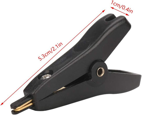 3PCS Clips Walfront P2005 Copper Gold Plating Clip Test Clip Electrical Battery Test Clamp 10A