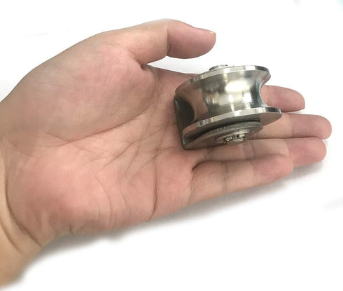 Chiloskit Sliding Gate 304 Stainless Steel Roller Wheel Bearings, 2 inch U Groove Pulley Wheels for Swing/Sliding Gate