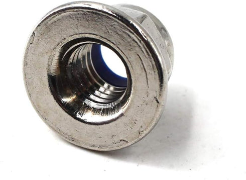 M8 Nylon Lock Nut 304 Stainless Steel Flange Nut Inserts, Pack of 30