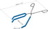 uxcell Lab Beaker Tongs 3 Prongs Stainless Steel 11.81-inch Opens Up to 180mm Width Blue by uxcell