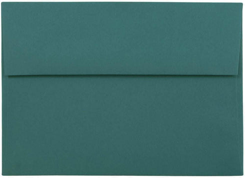 JAM PAPER A7 Premium Teal Green Invitation Envelopes - 5 1/4 x 7 1/4 - 100/Pack