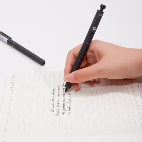 Gel Pens, 0.5 mm 12 Pcs Quick-Dry Black Ink Fine Point Smooth Writing for Journaling, Cute Aesthetic Office Supplies