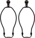 8 Inch Lamp Harp, 2 Set Black Lamp Shade Holder with Finial, DIY Detachable Replacement Adapter for Table & Floor Lamps