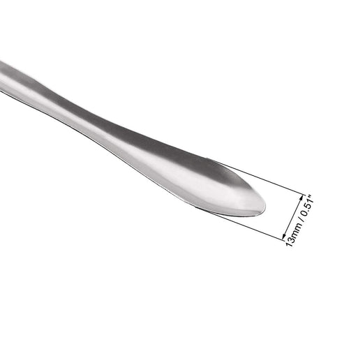uxcell Micro Scoop 125mm Stainless Steel Reagent Sampling Lab Spoon, 5Pcs