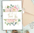 WHOLISTIC JOY 48 Set Thank You Cards Bulk with Envelopes & Stickers Eucalyptus Greenery, Gold Foil, Blank Inside