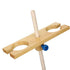 2 Holes Funnel Stand, Adjustable Height Wooden Lab Separating Funnel Rack for School Laboratory Experiment