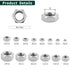 20 PCS 3/8"-16 Stainless Steel Hex Nuts, Bright Finish, 304 Stainless Steel 18-8