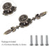 Vintage Style Zinc Alloy Door Knob Pull Handle with Screw, 4-Pack for Drawer Cabinet (Bronze)