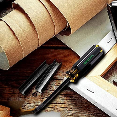 Heavy Duty Staple Remover Tool for Upholstery, Construction Staple Puller Tack Lifter for Removing Nails and Tacks