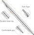 Unibene 6 Pack Cute Dot & Silver Click Ballpoint Pens - 1.0mm Medium Point Black Ink with 6 Stainless Steel Refills for