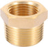 Brass Pipe Fitting Hex Head Bushing Adapter, 3/4 Inch NPT Male to 1/2 Inch NPT Female Hose Tube Fitting
